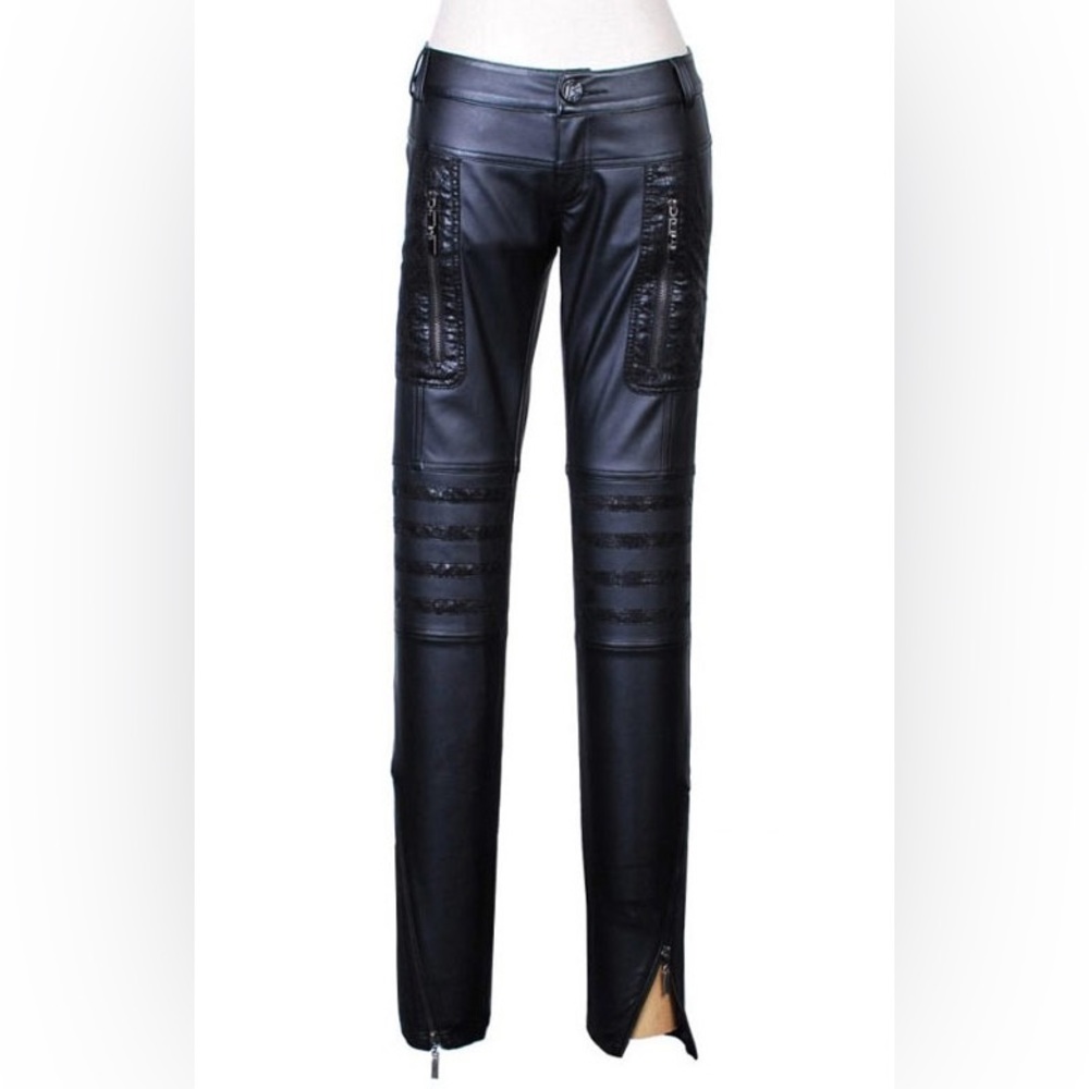 NWT Punk Rave Black Synthetic Leather Pants (K-103)